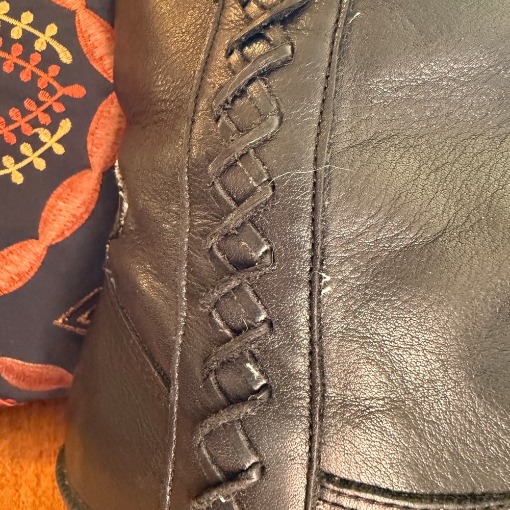 Leather Boots Western Vintage Cowboy Cowgirl Black Zodiac 90s Silver Onyx - Picture 14 of 14